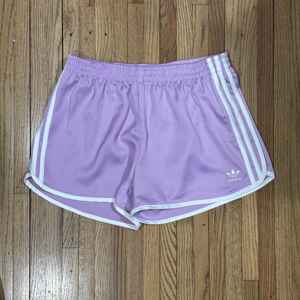 NWT Adidas Women’s Track Shorts 3s Sprinter Light Orchid Purple Lilac
